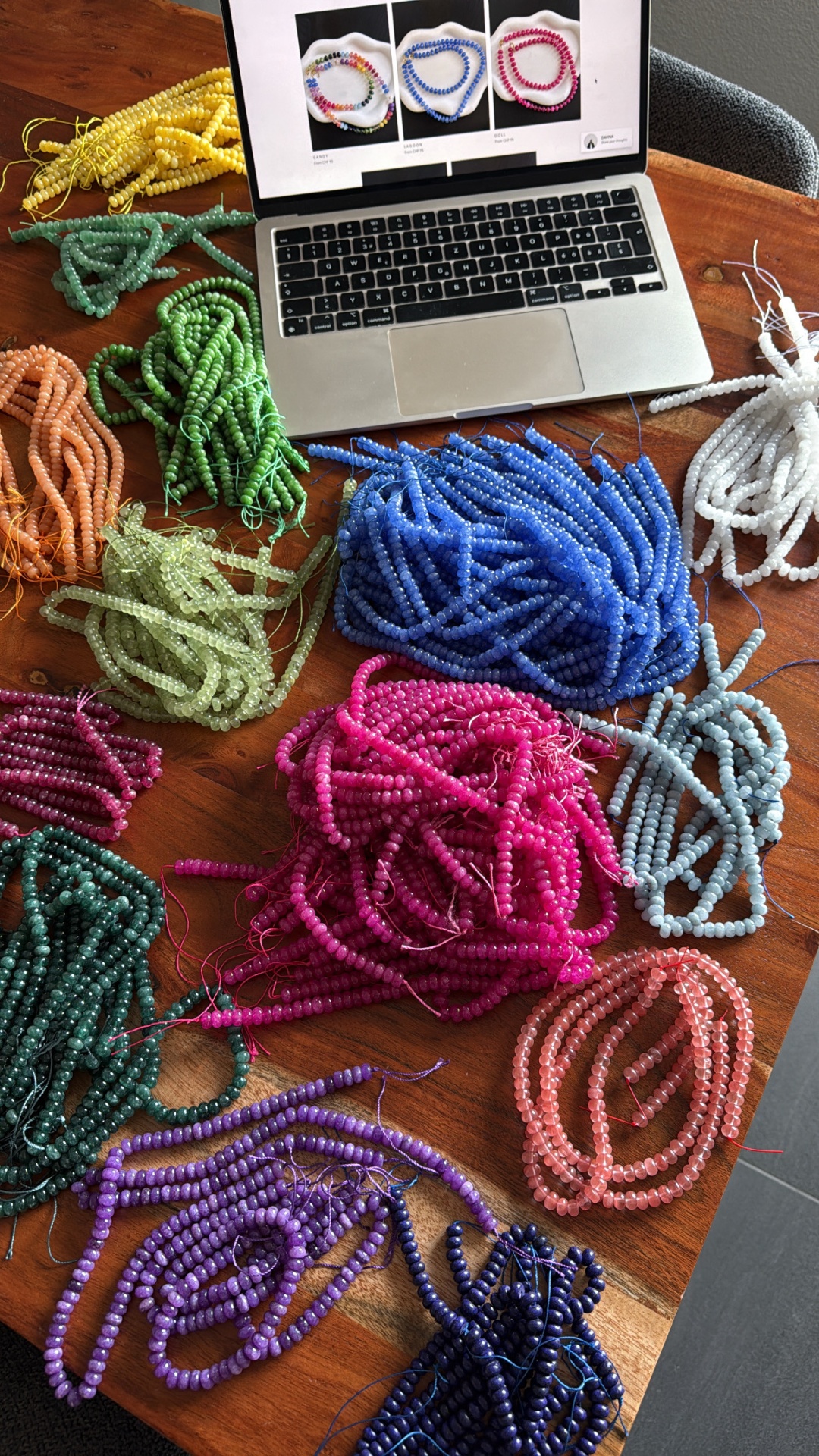 maison miso atelier — gemstone beads in the studio
